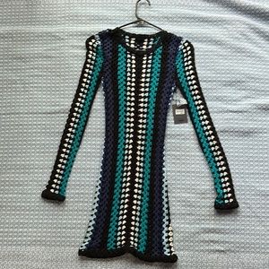 Crochet Bodycon Mini Dress